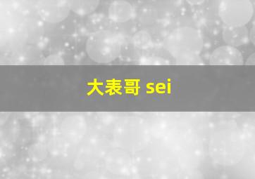 大表哥 sei